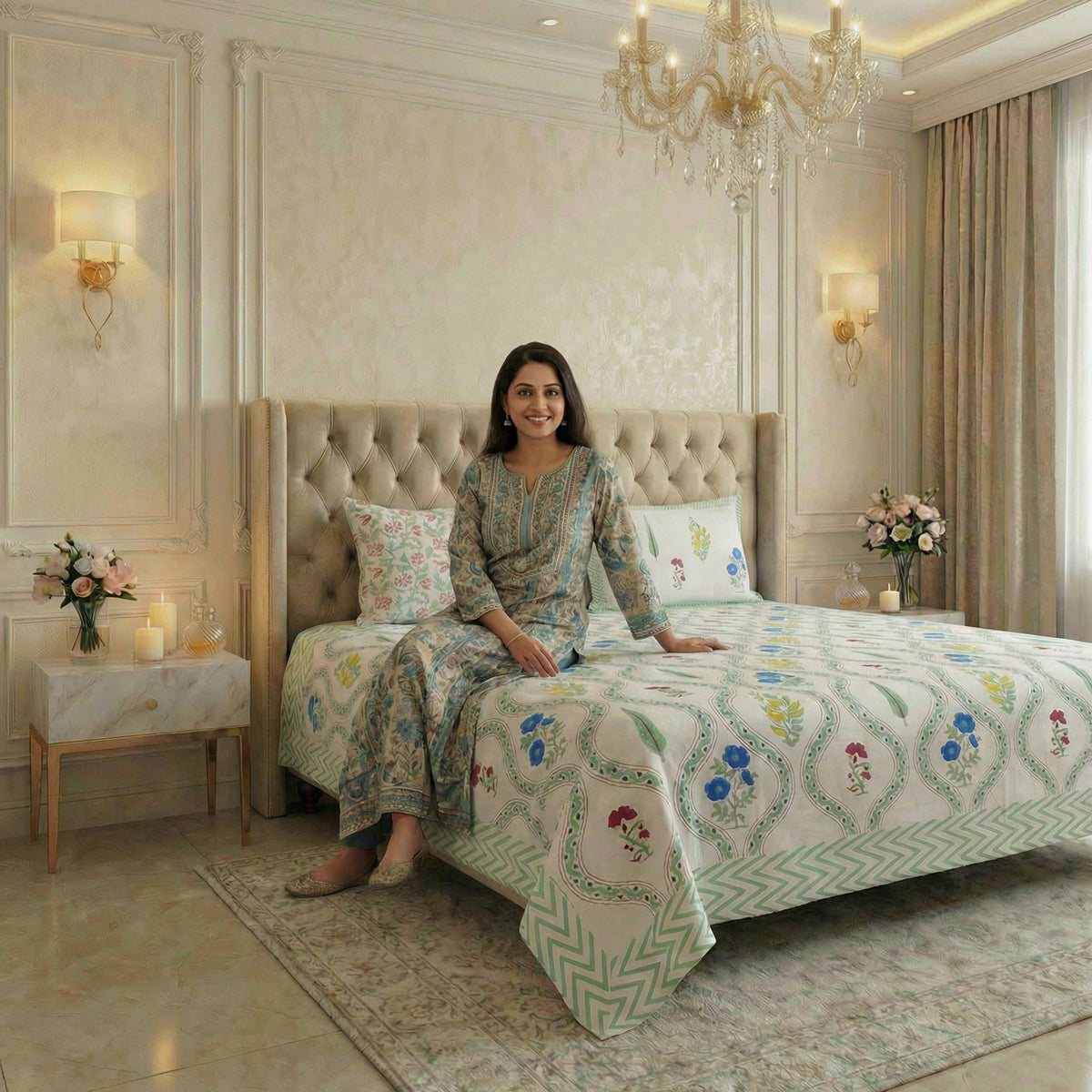 Indigo Neel Bedsheet