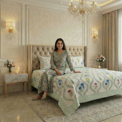 Indigo Neel Bedsheet