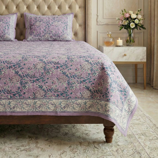INDIGO FLORAL BEDSHEETS
